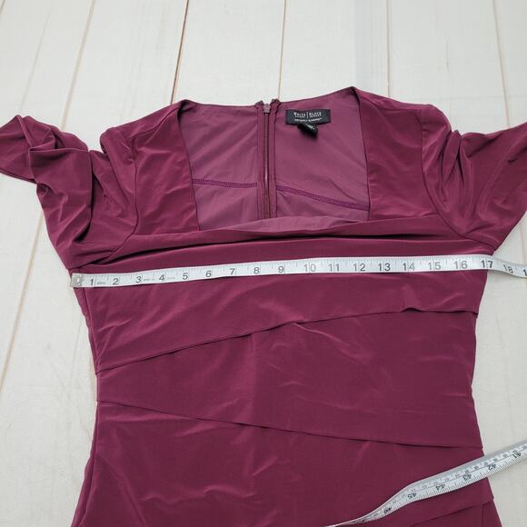 WHBM tiered bodycon midi sheath dress sculpting instantly slimming - Picture 3 of 8